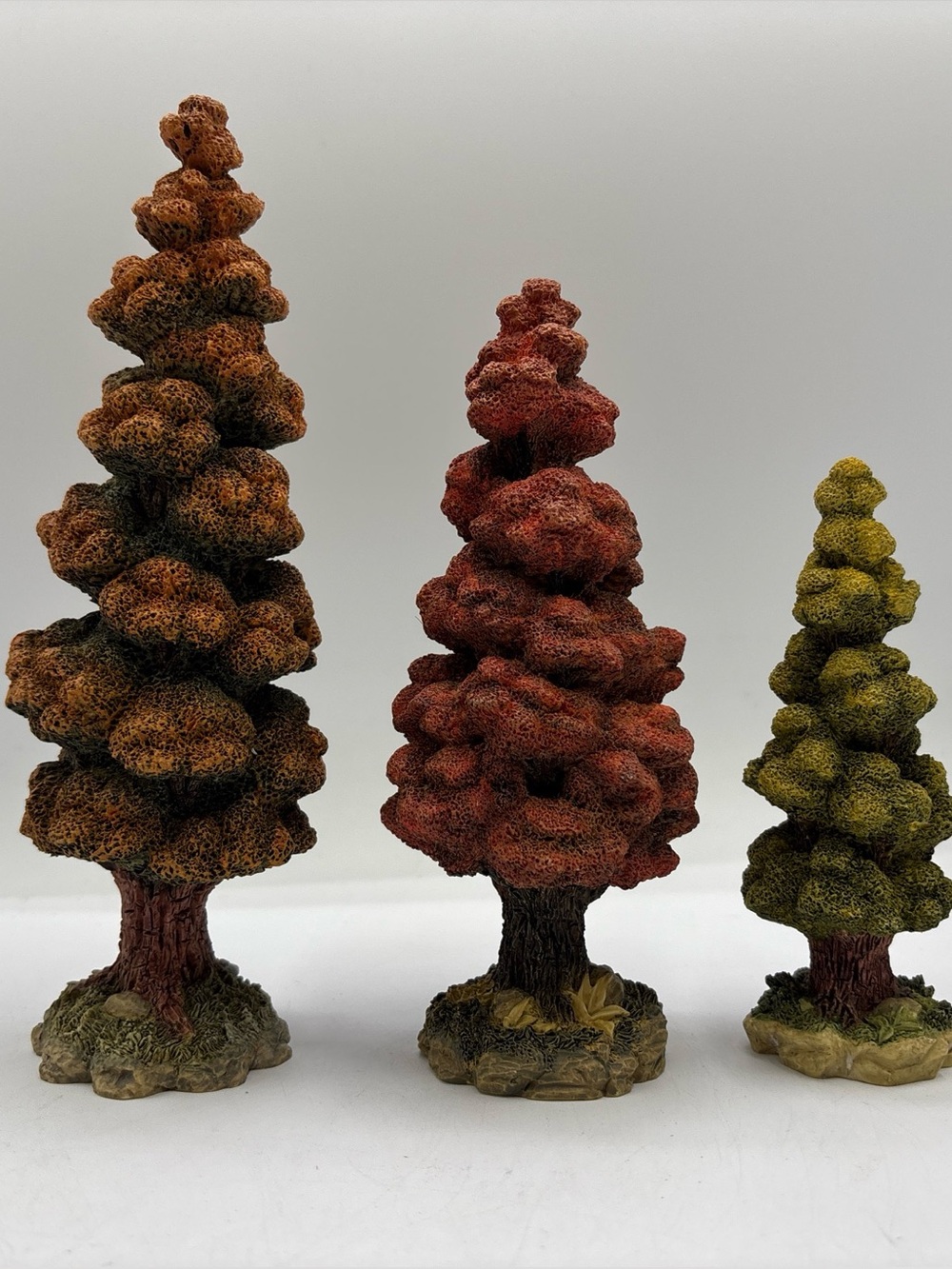 Department 56 1995 Vintage Village Accessories Autumn Trees Set Of 3 52616 EUC